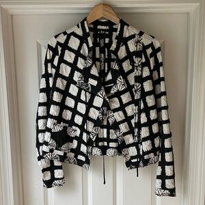 Proenza Schouler Black and White Checkered Blazer